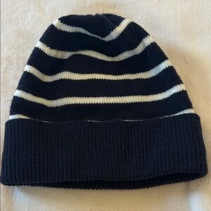 J. Crew Black and White Striped Kids Hat